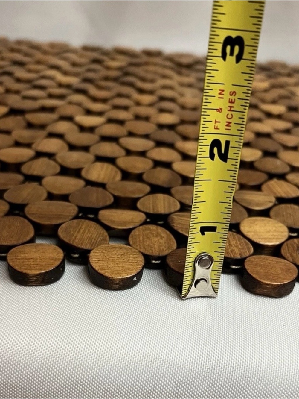 Set of 5 Wood Bead Placemats Brown Wooden Disc Table Mats
Boho Farmhouse Decor - Picture 4 of 6